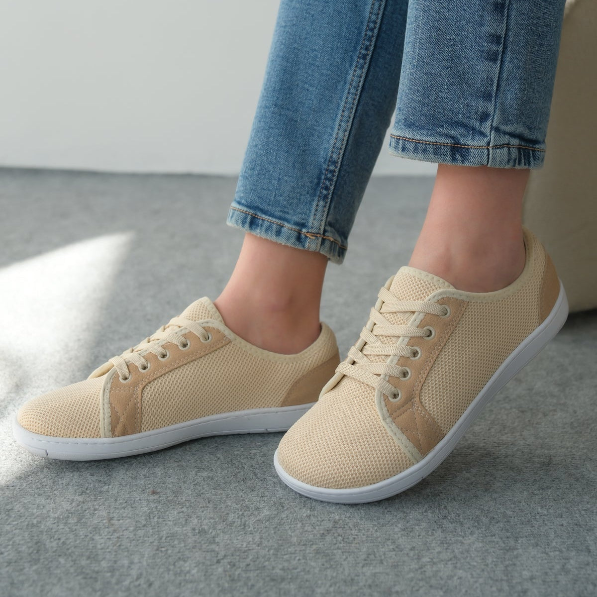 Pelanir Kadın Barefoot Sneaker – Bej
