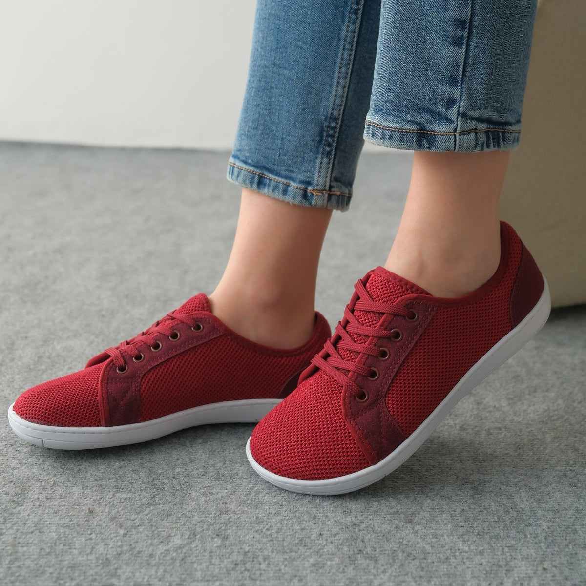 Pelanir Kadın Barefoot Sneaker – Bordo