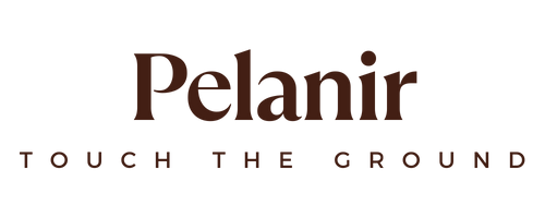 Pelanir logo - Touch the Ground, genuine leather barefoot shoes brand.