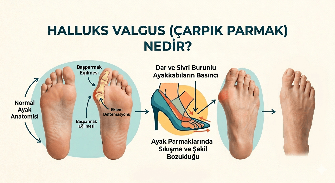 Halluks Valgus (Çarpık Parmak) Nasıl Oluşur? Ayakkabının Rolü