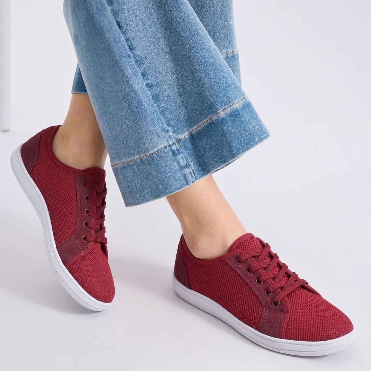 Pelanir Kadın Barefoot Sneaker – Bordo