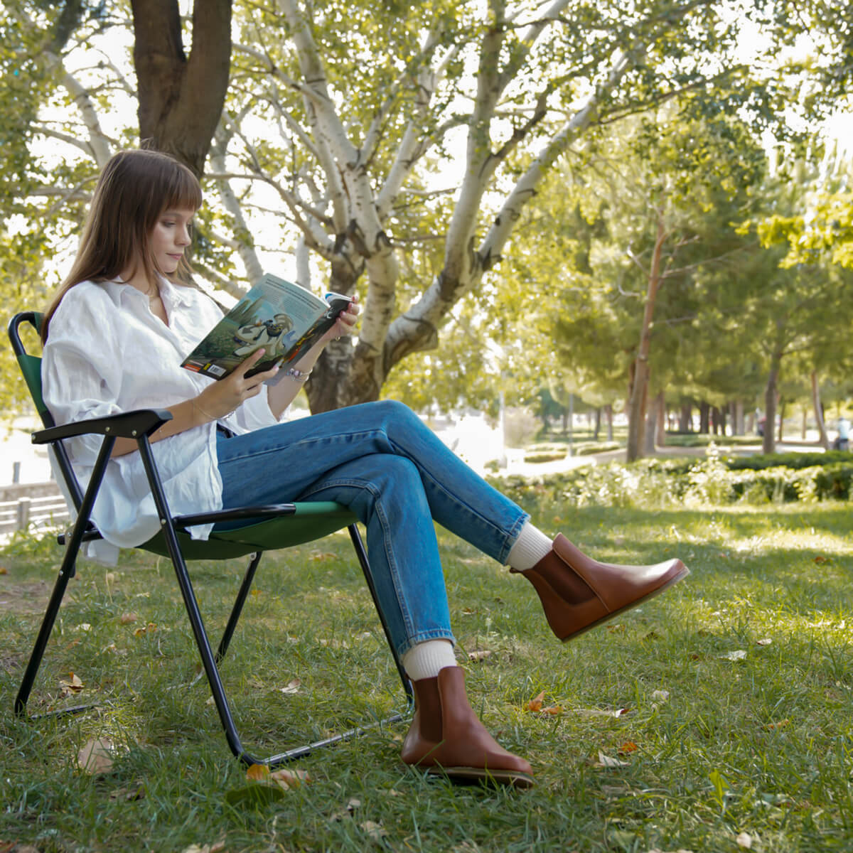 Caria Barefoot Women Chelsea Boots - Tan Brown