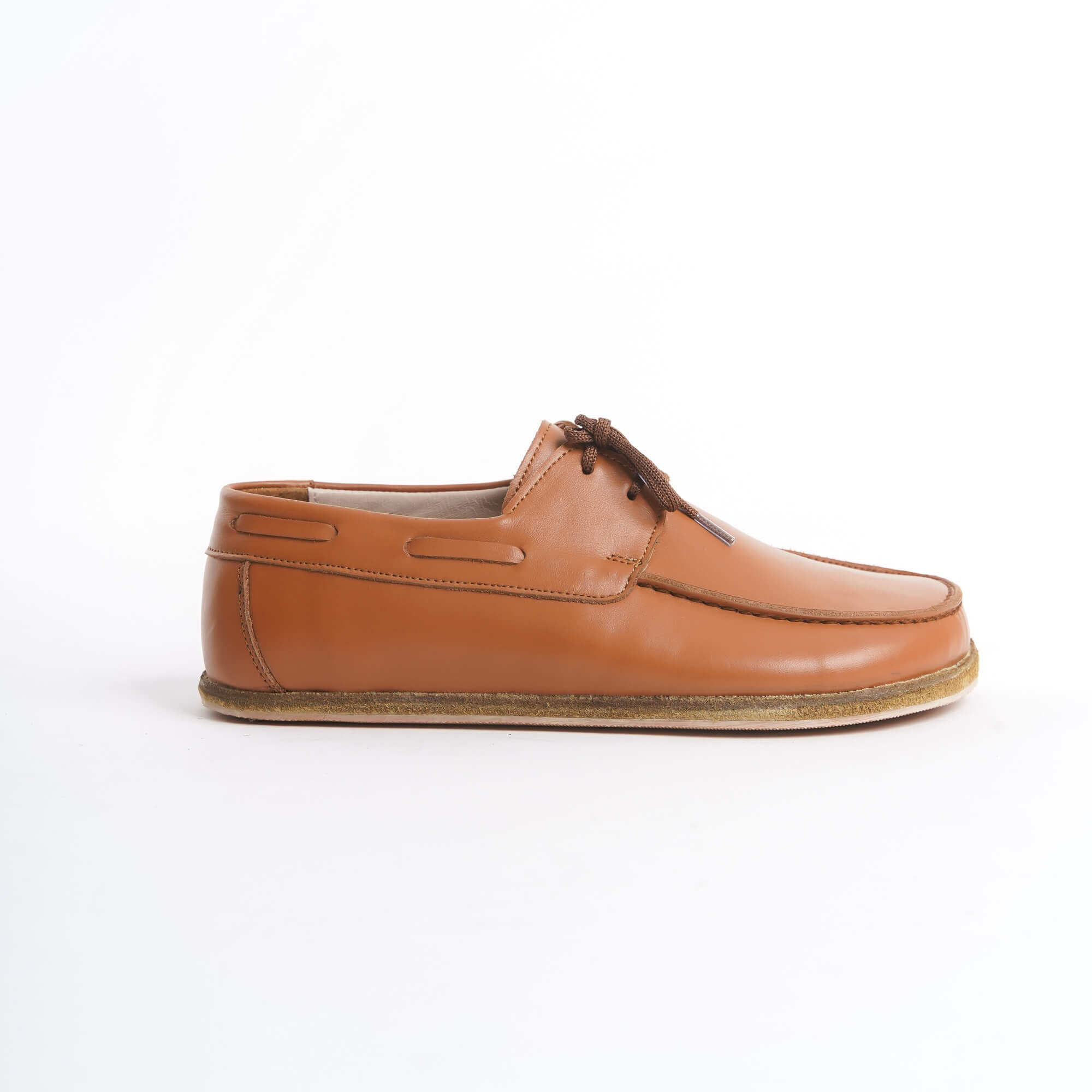 Lycia Leather Barefoot Women Loafers - Tan Brown
