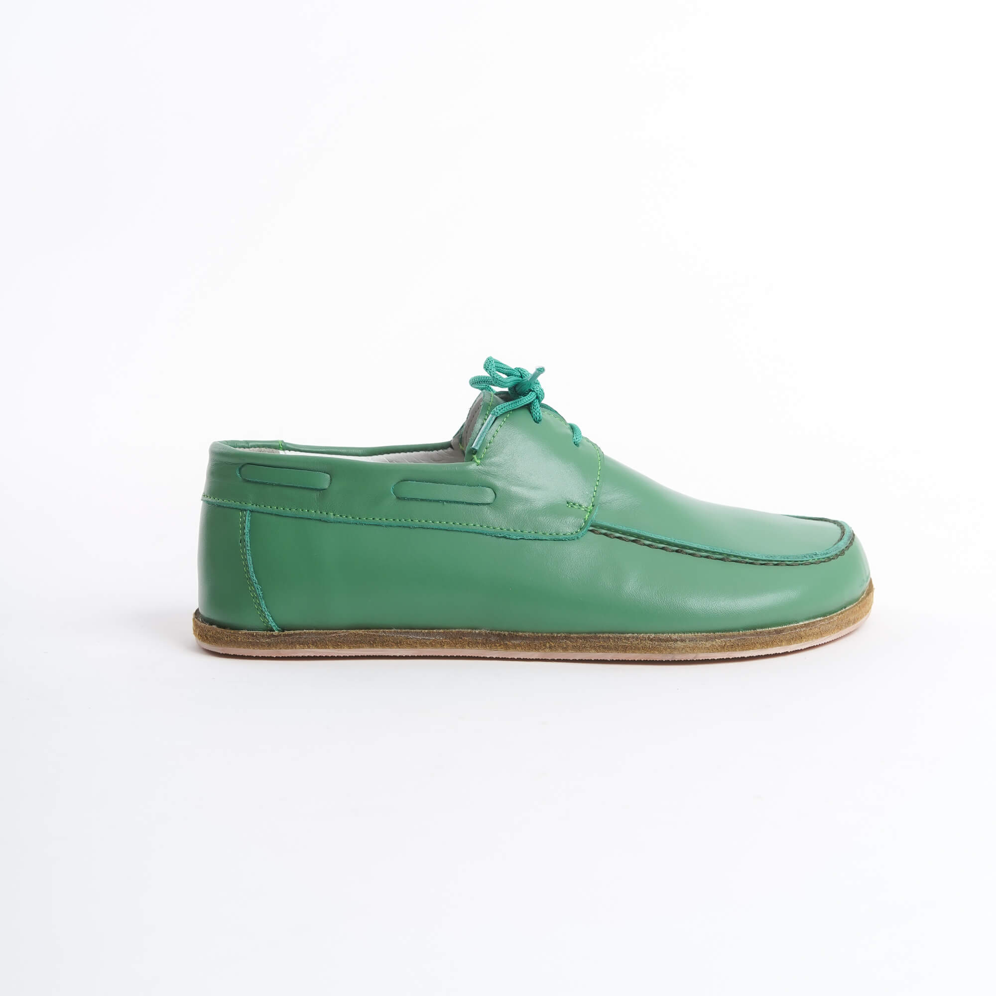 Lycia Leather Barefoot Women Loafers - Green