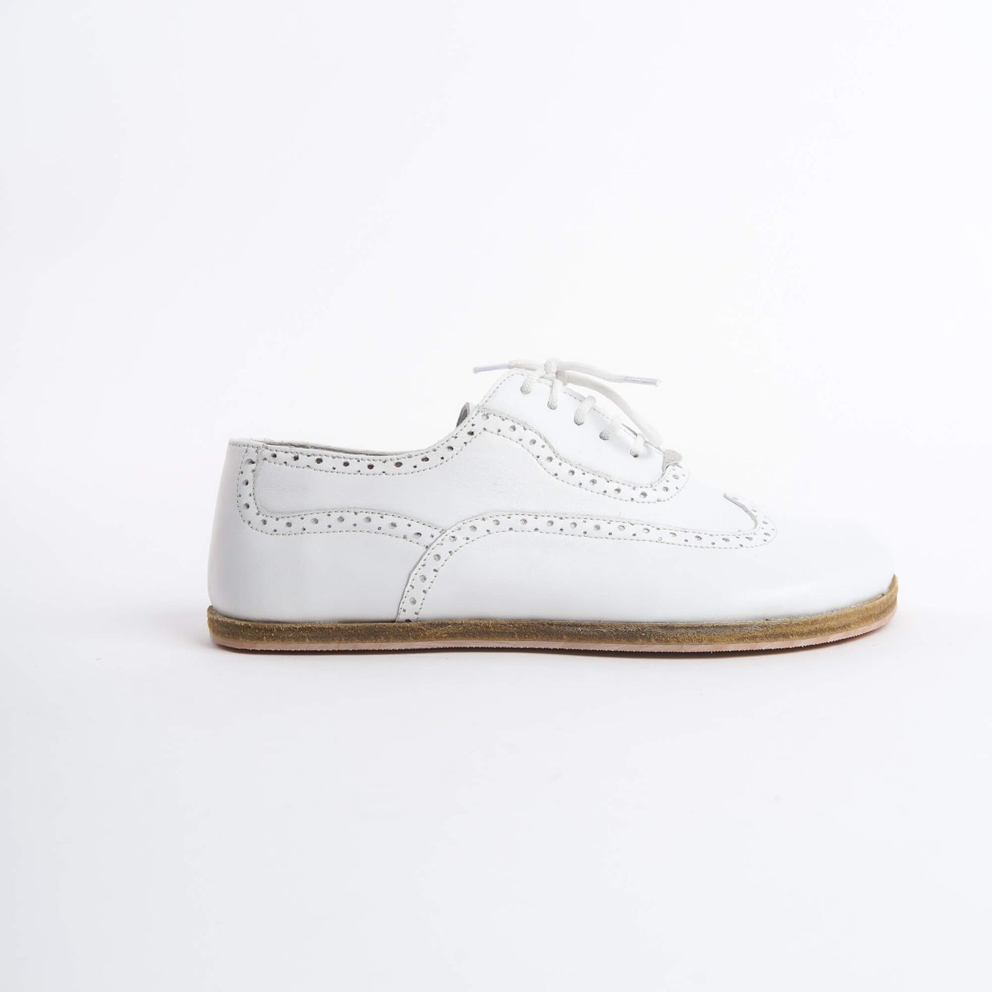 White Barefoot Leather Oxfords produced from Pelanir