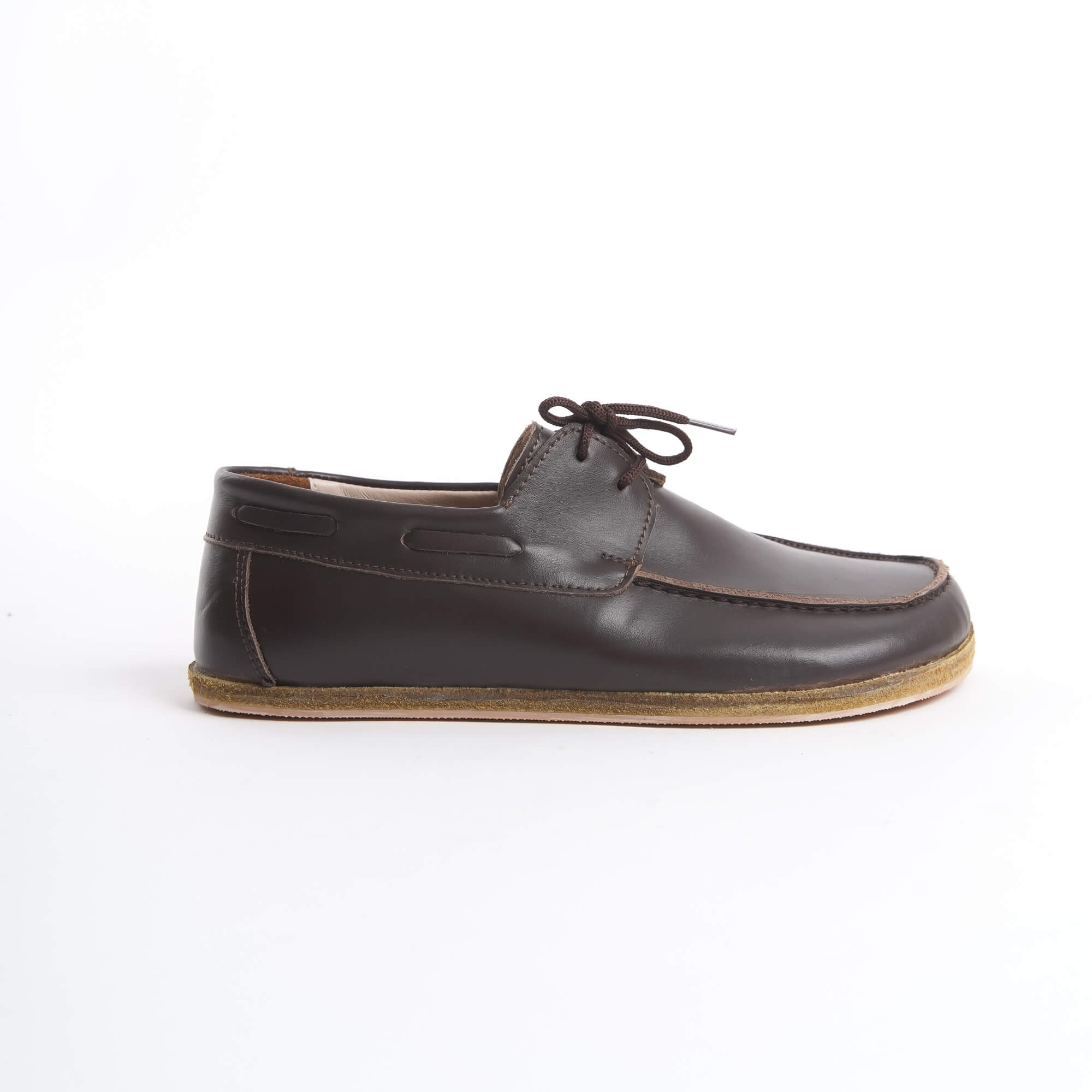 Lycia Leather Barefoot Women Loafers - Brown