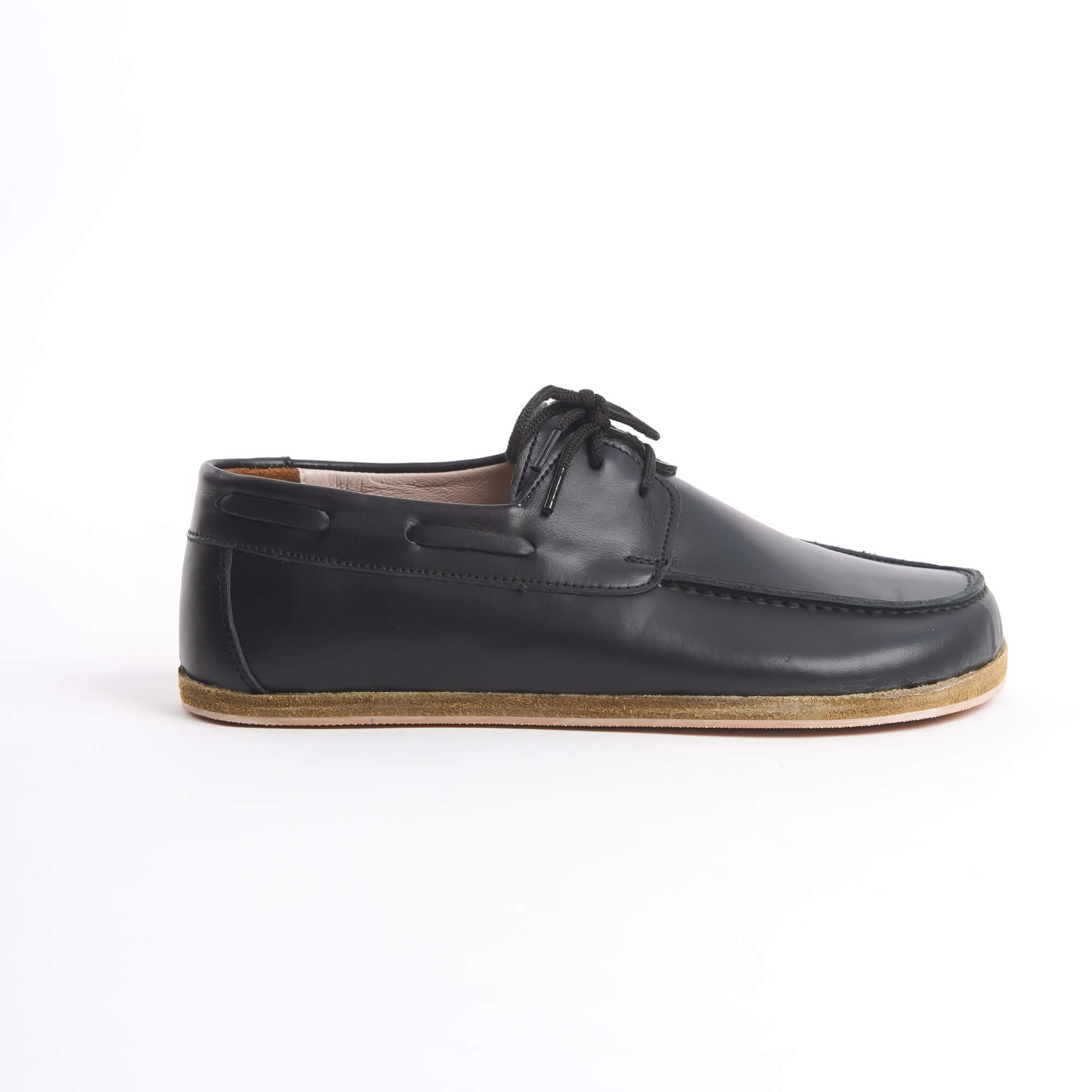Lycia Leather Barefoot Women Loafers - Black