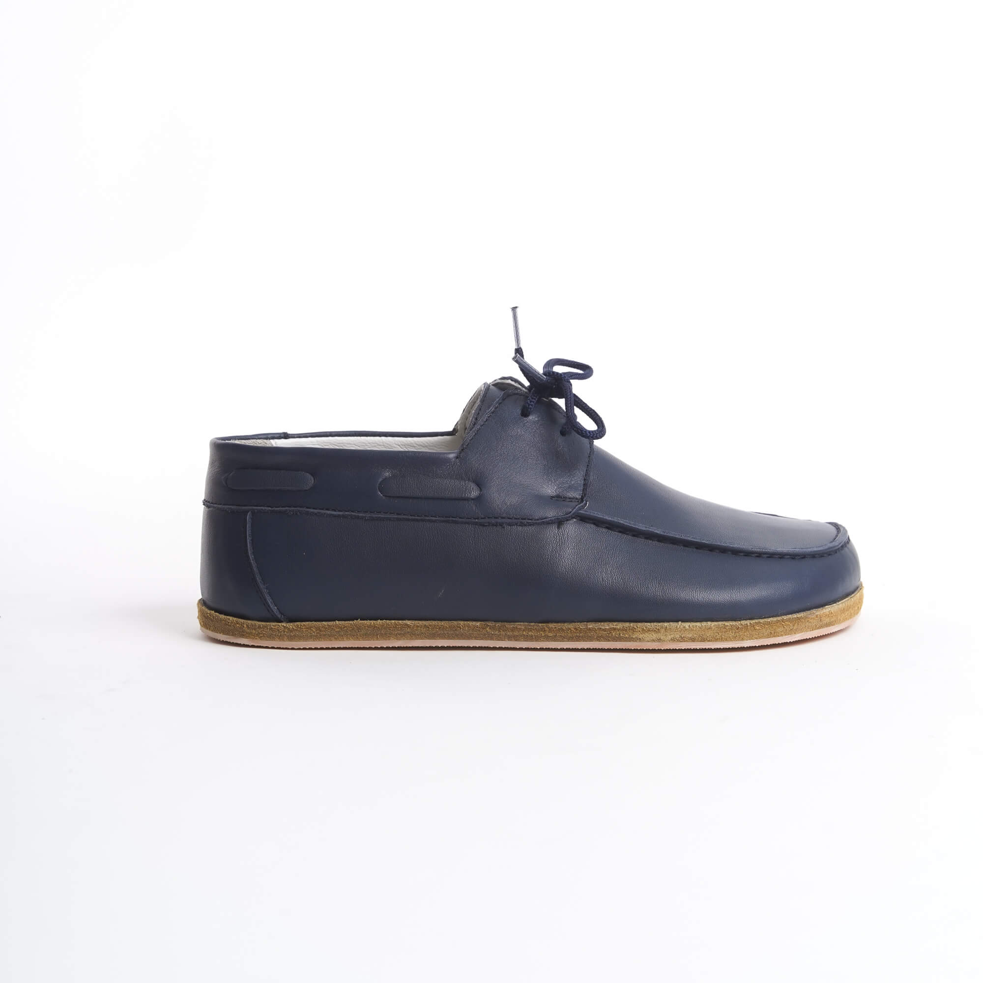 Lycia Leather Barefoot Women Loafers - Navy Blue