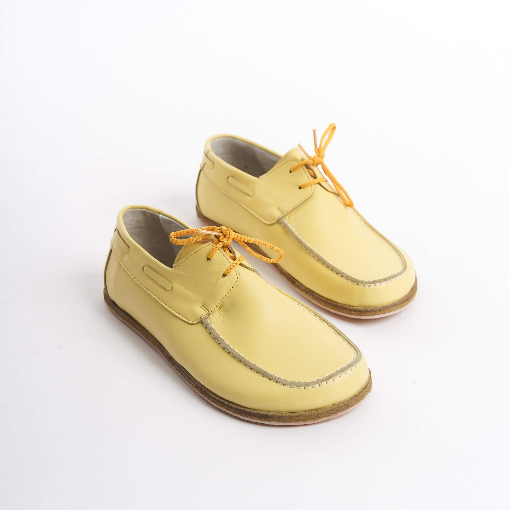 Lycia Leather Barefoot Women Loafers - Yellow