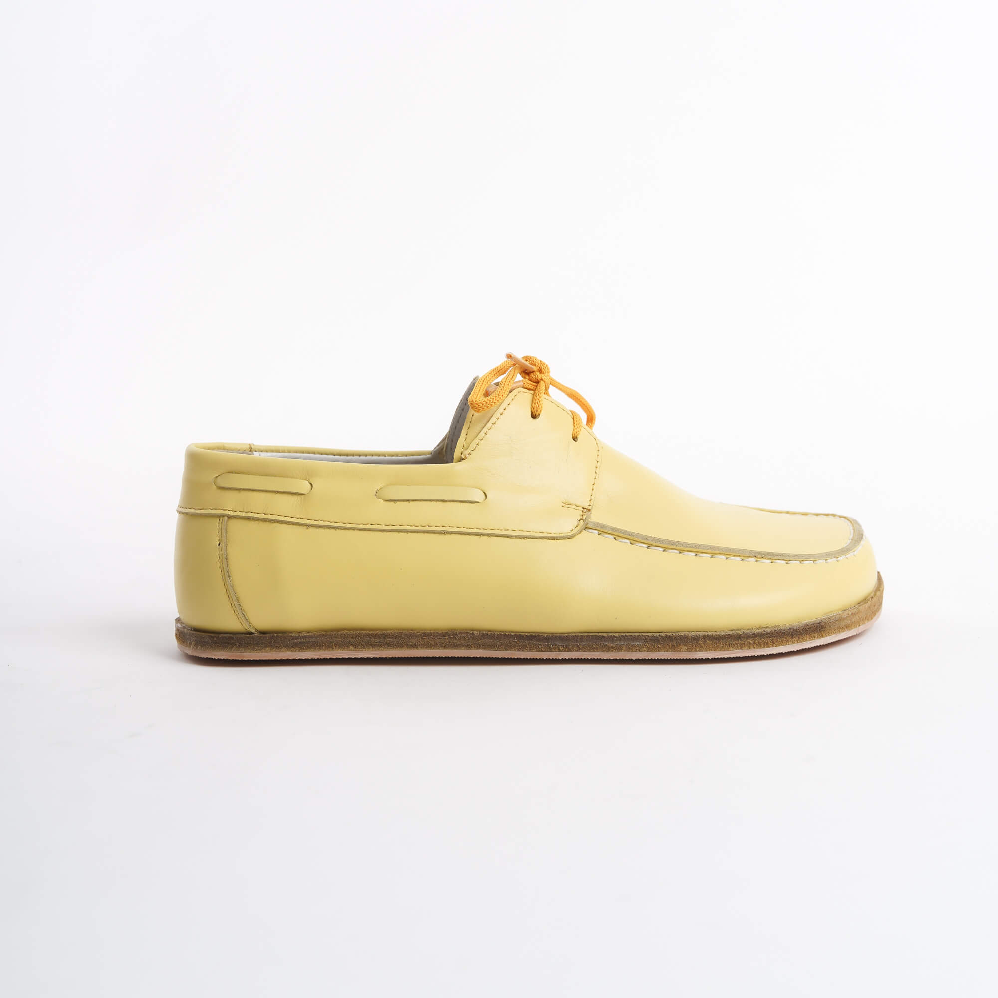 Lycia Leather Barefoot Women Loafers - Yellow