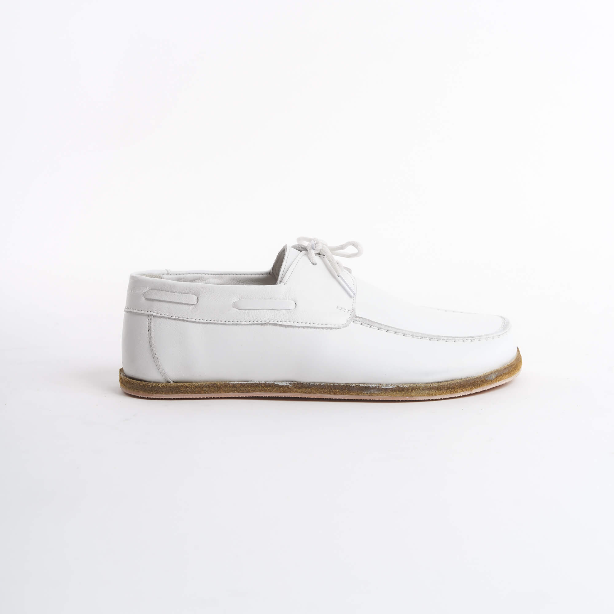 Lycia Leather Barefoot Women Loafers - White
