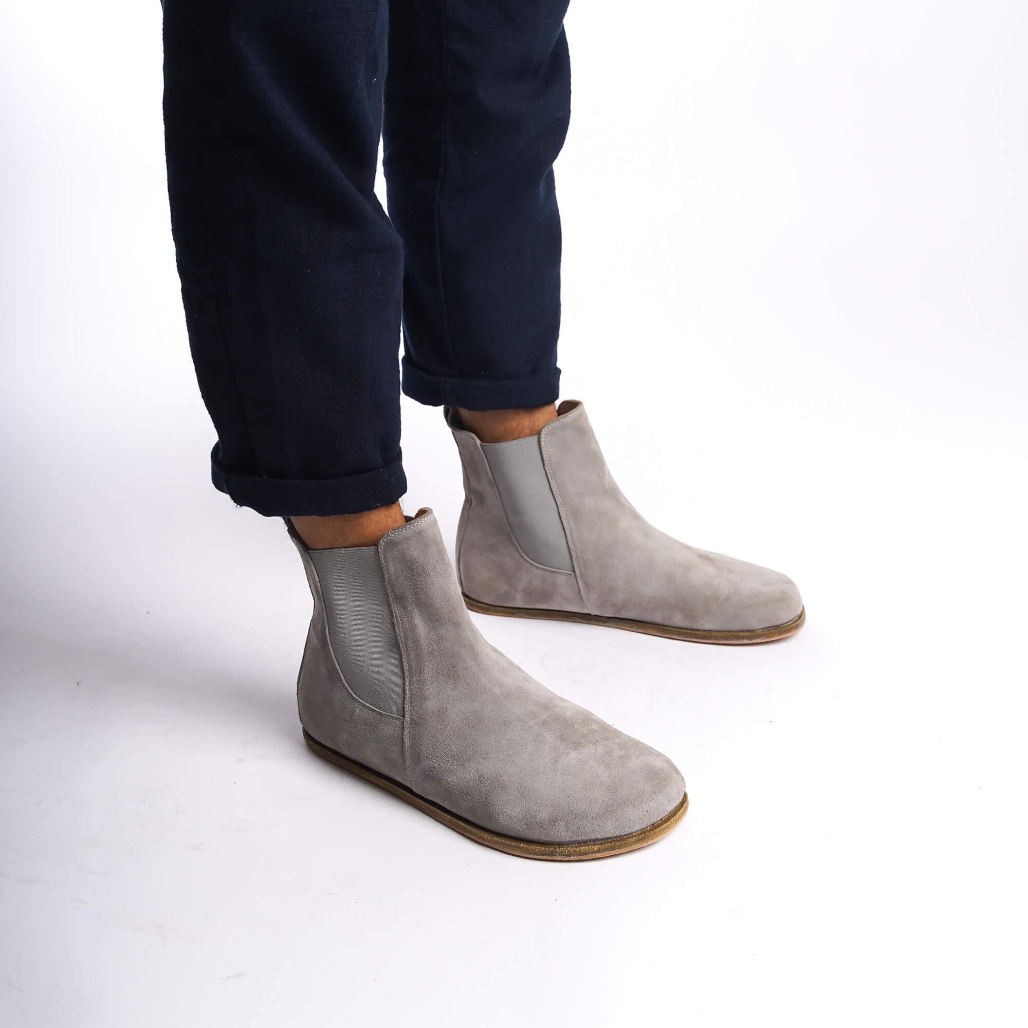 Caria Barefoot Men Chelsea Boots Gray Pelanir