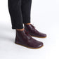 Comfortable burgundy minimalist barefoot boots with zero-drop design, crafted for natural walking and all-day support for American wearers.